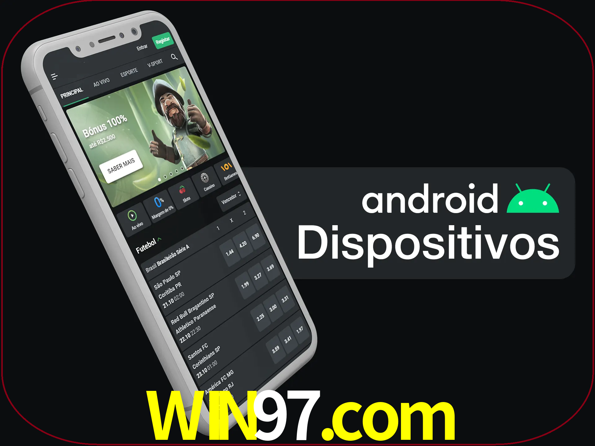 O aplicativo suporta a maioria de todos os dispositivos Android.